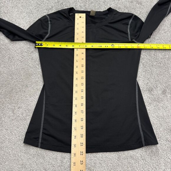 Unbranded Performance Active Long Sleeve Shirt Womens Small Black Crew Neck Run - Picture 5 of 10